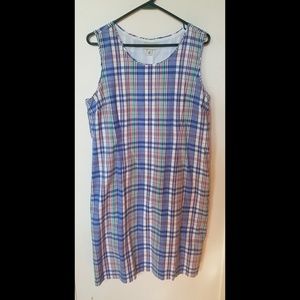 L.L. Bean 100% cotton plaid jumper